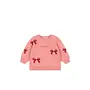 Lou bow sweat shirt - Strawberry ice
