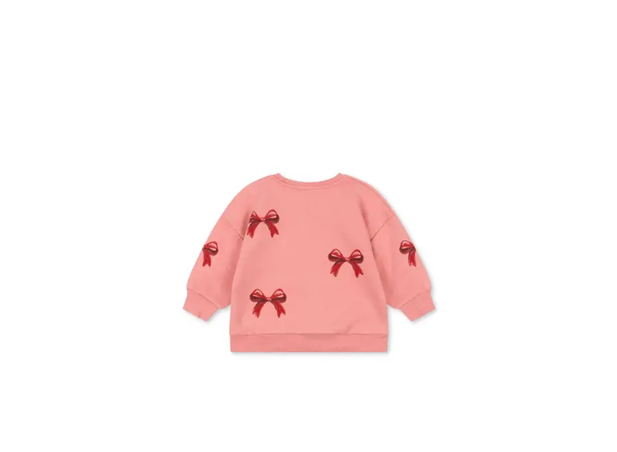 Lou bow sweat shirt - Strawberry ice