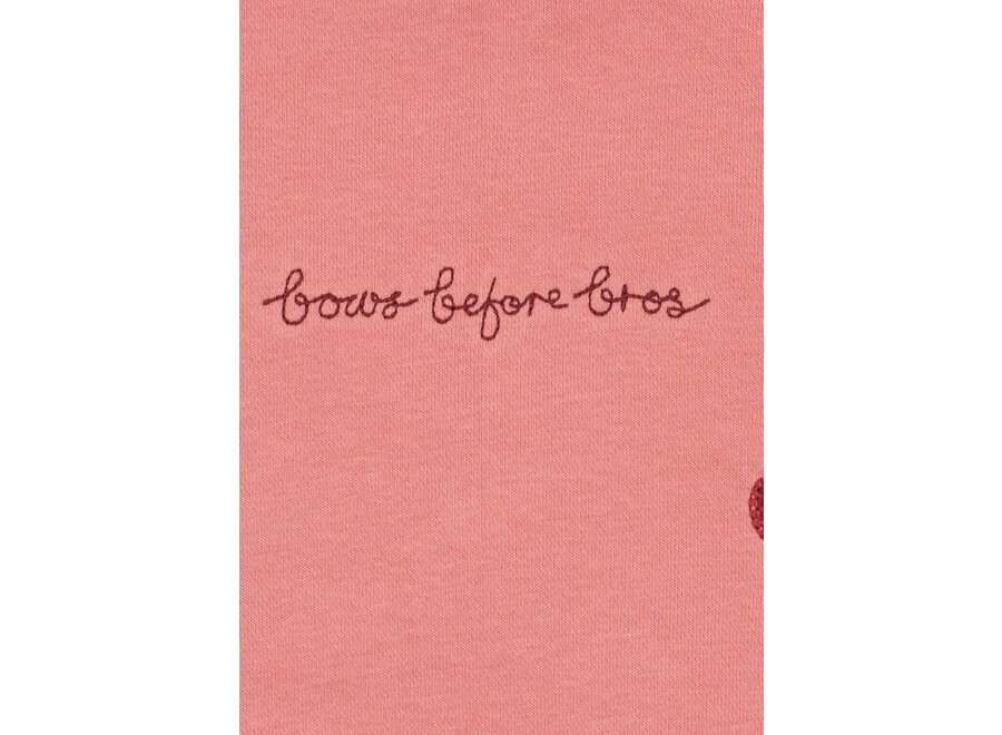 Lou bow sweat shirt - Strawberry ice