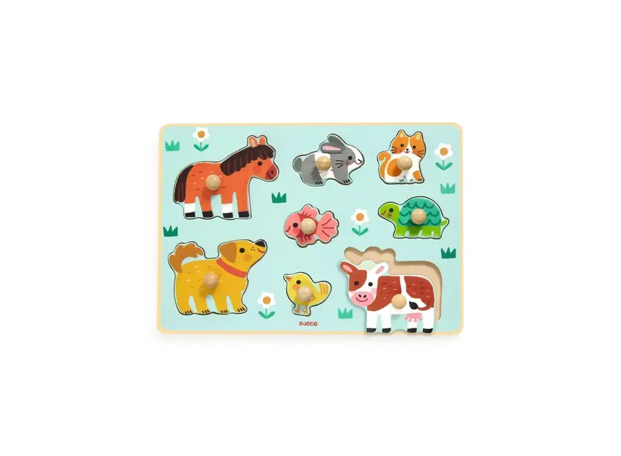 Houten knoppuzzel - Dog 'n' Co