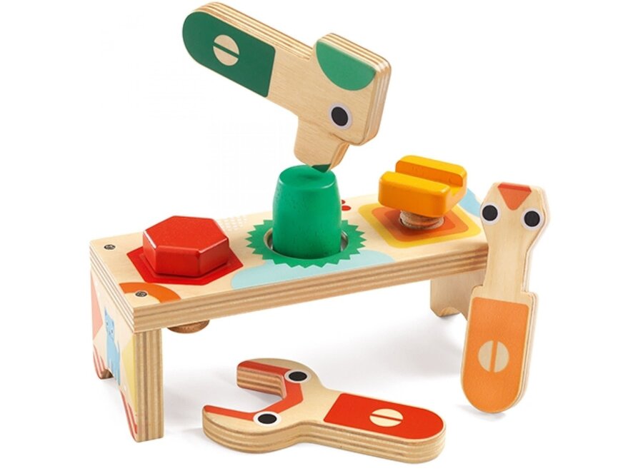 Houten gereedschapssetje - Bricolou