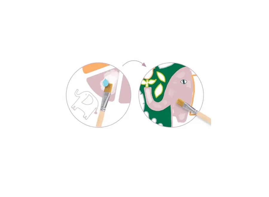 Palette painting - Wild animals