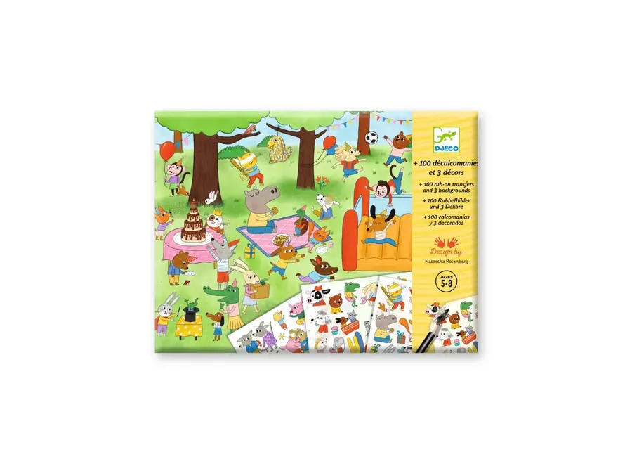 Rub on stickers - Het is feest!