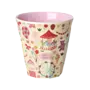 Melamine beker - Roze, fun fair print
