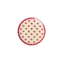Small melamine cake plate - Red, hearts print
