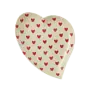 Melamine heart plate - crème, hearts print