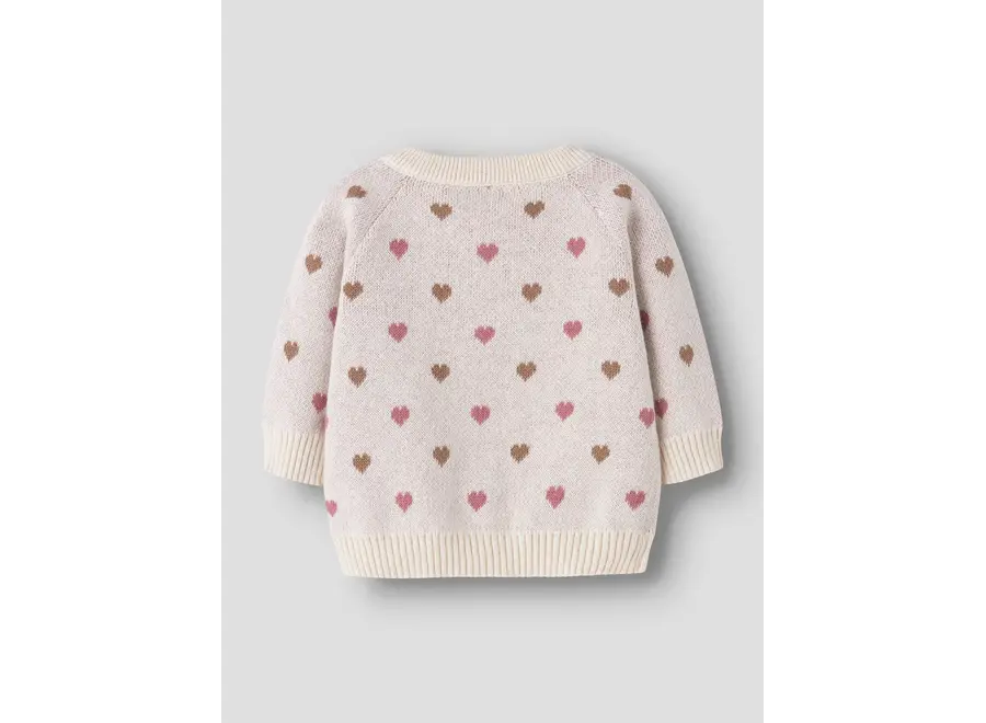 Saran LS knit cardigan - Hearts