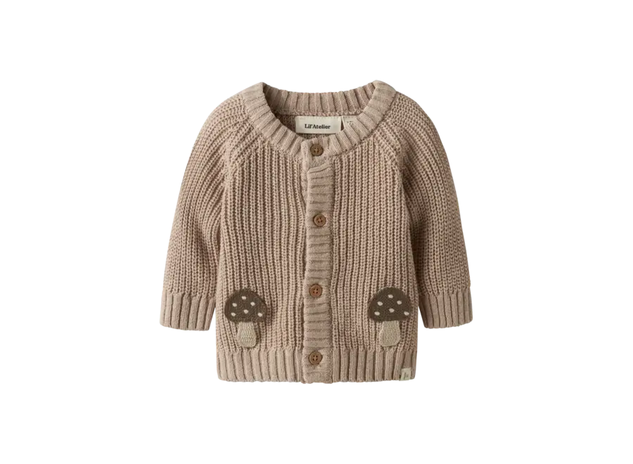 Nemlen Lak LS knit cardigan - Oxford tan