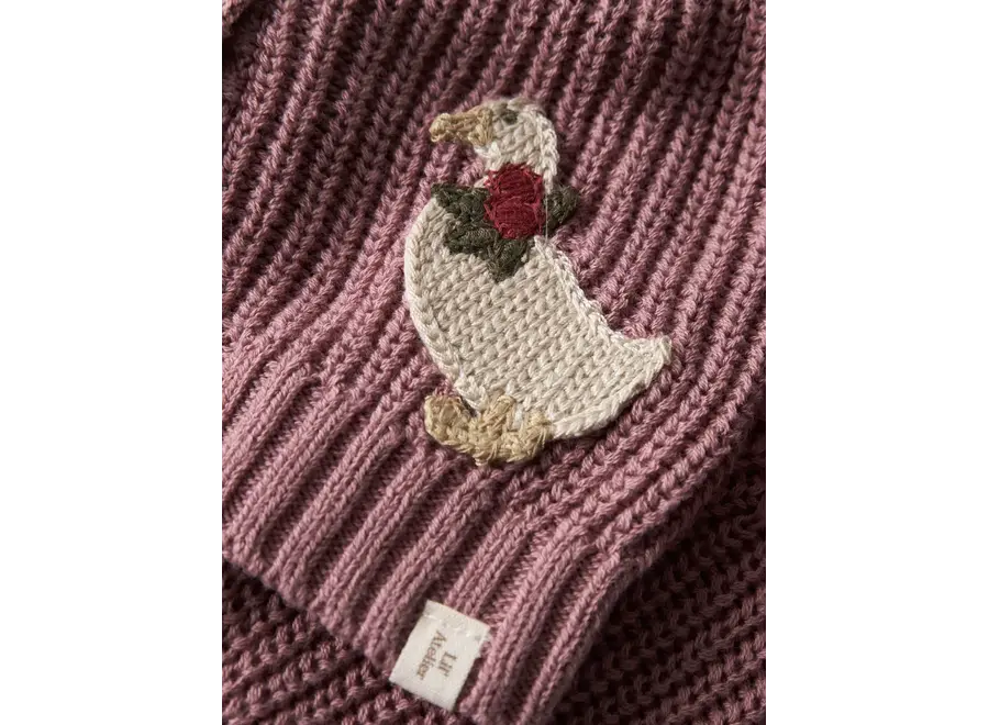 Nemlen Lak LS knit cardigan - Nostalgia rose