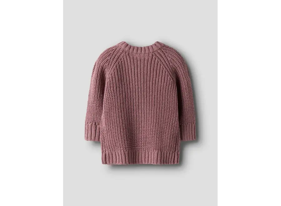 Nemlen Lak LS knit cardigan - Nostalgia rose