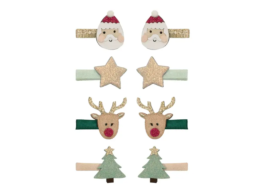 Santa & Rudolph mini clips