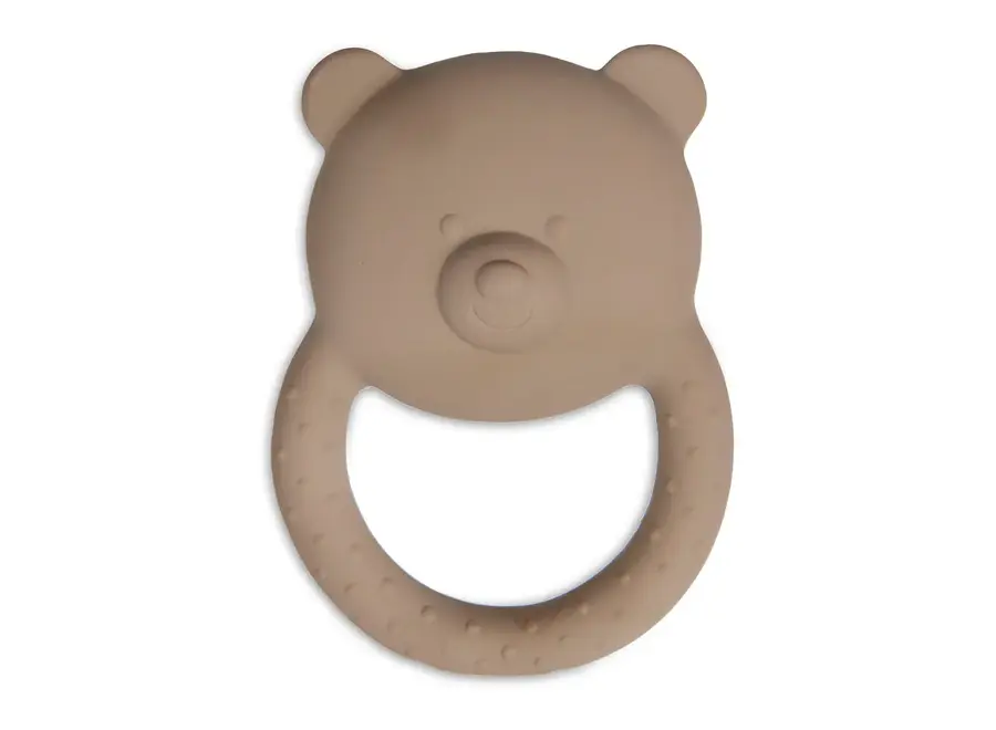 Bijtring rubber teddy bear- Naturel