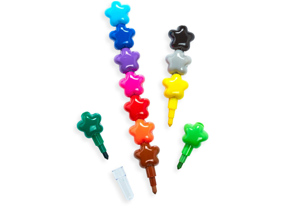 Stacking crayons - Stack of stars