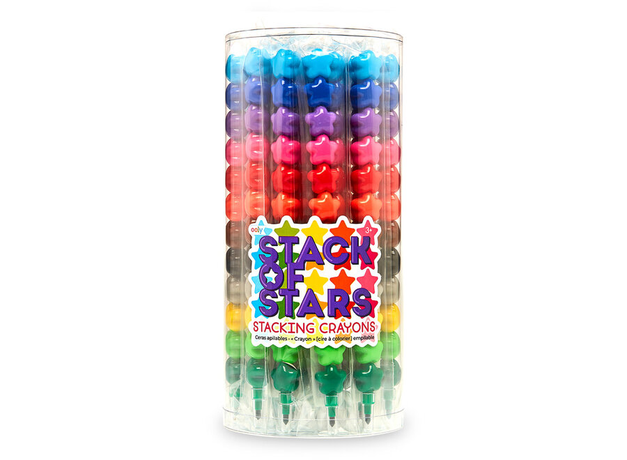 Stacking crayons - Stack of stars