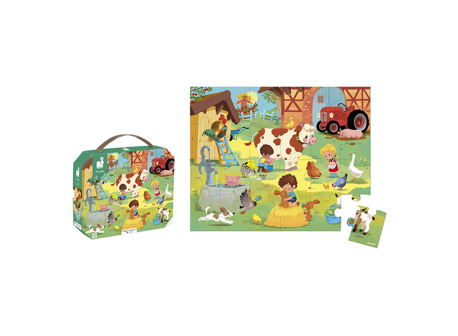 Puzzelkoffer - De boerderij (24 stukjes)