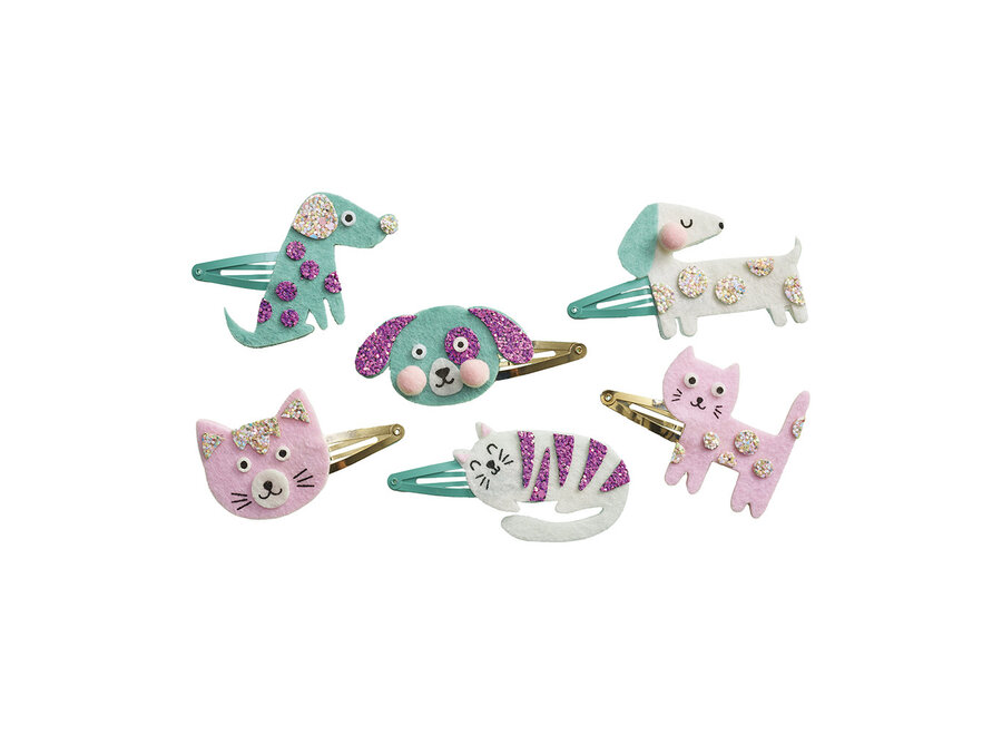 Zelf haarspeldjes maken - Glitter huisdieren