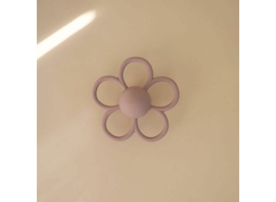 Daisy rattle teether - Soft lilac