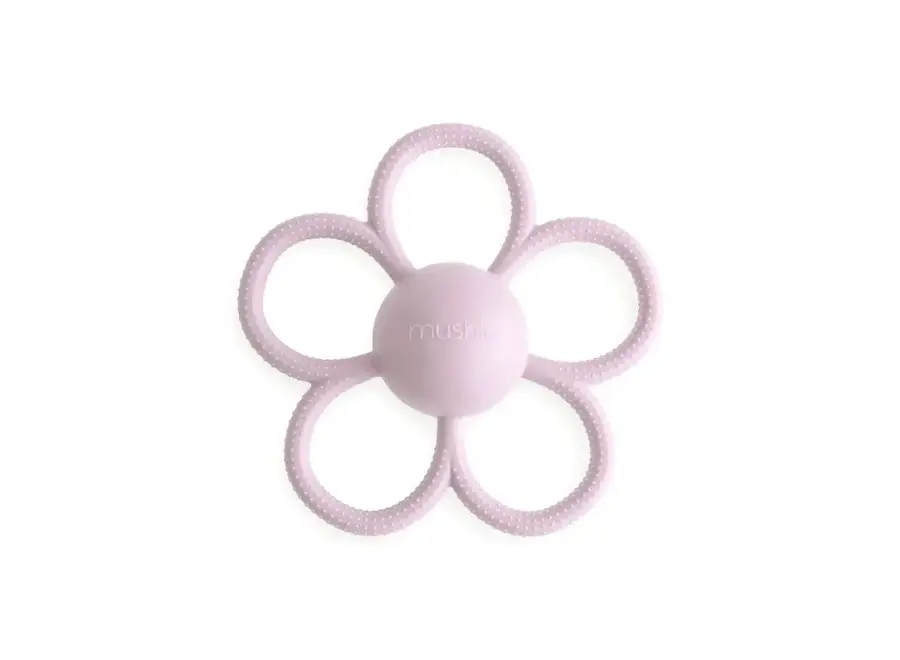 Daisy rattle teether - Soft lilac