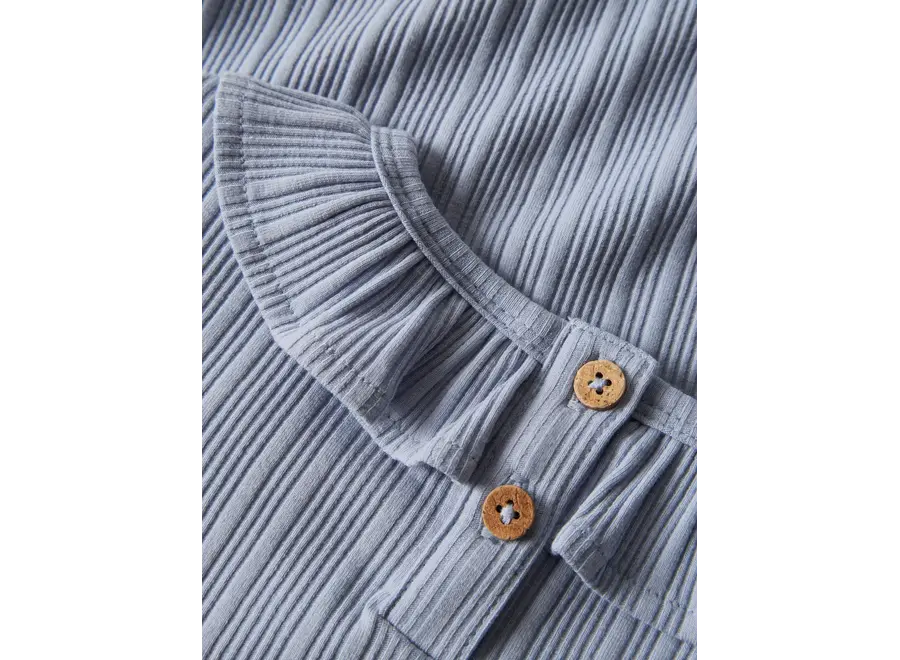 Tansy LS slim top - Zen blue