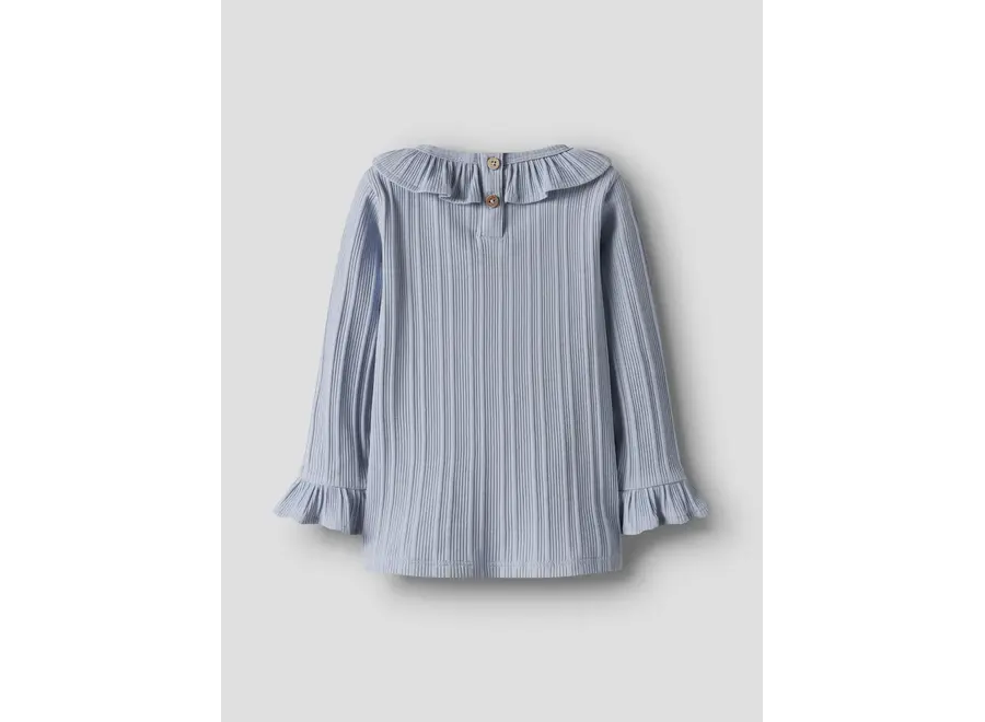 Tansy LS slim top - Zen blue
