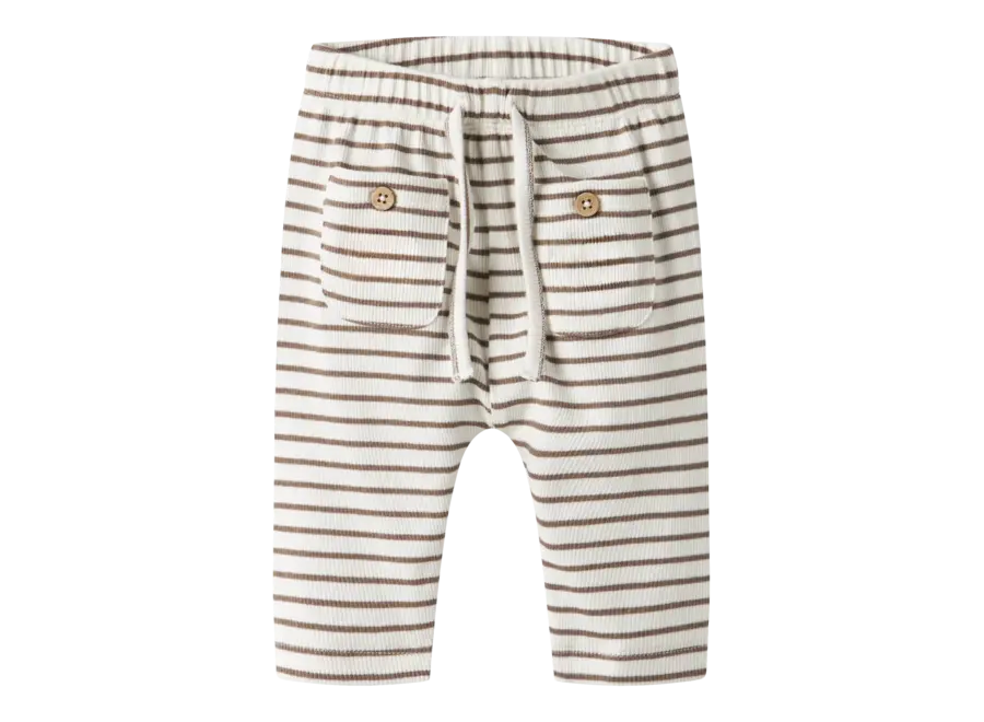 Tonto tor loose pants  Coconut milk/ stripes