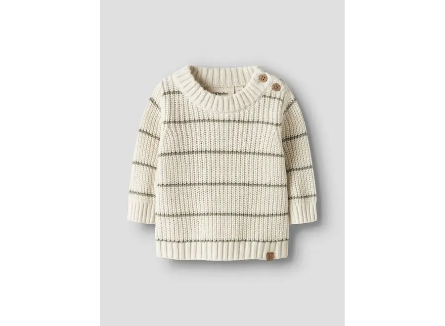 Nemlen knit stripe - Coconut milk
