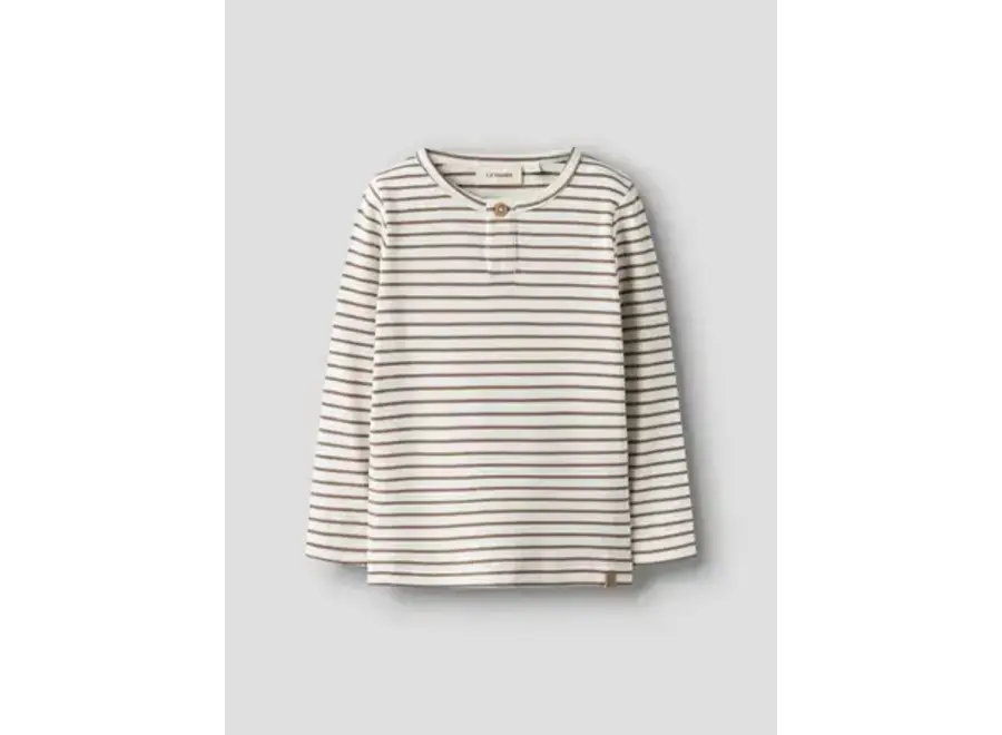 Tonto Tor LS slim top stripes - Coconut milk