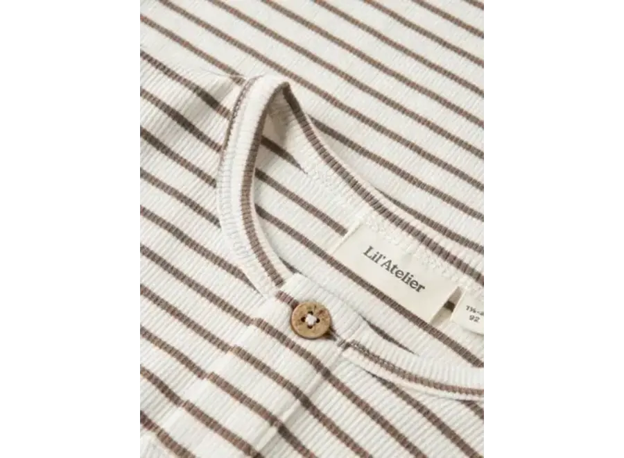 Tonto Tor LS slim top stripes - Coconut milk