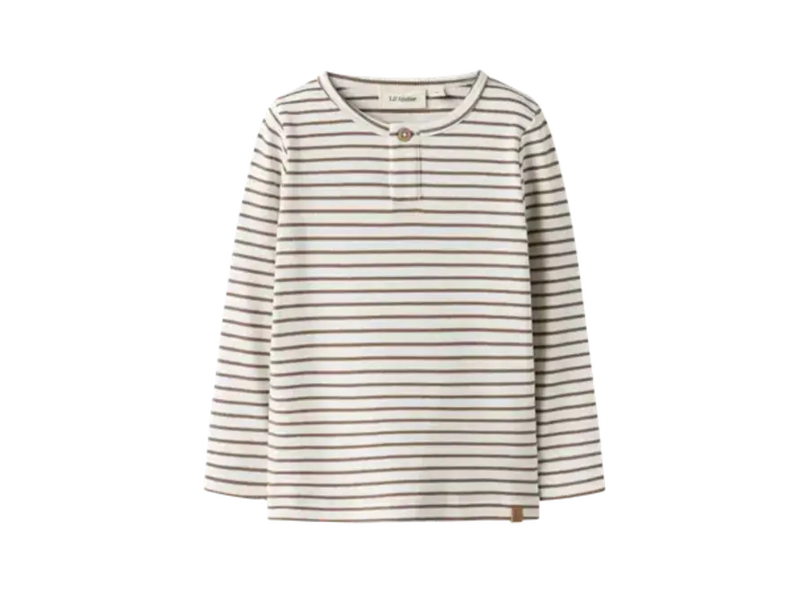 Tonto Tor LS slim top stripes - Coconut milk