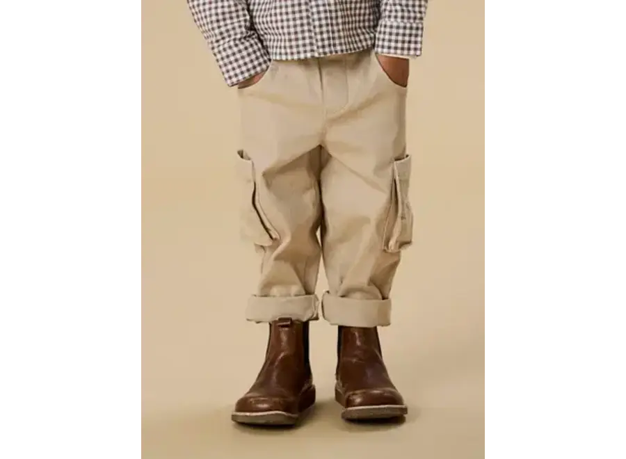 Taru loose twill pants - Irish cream