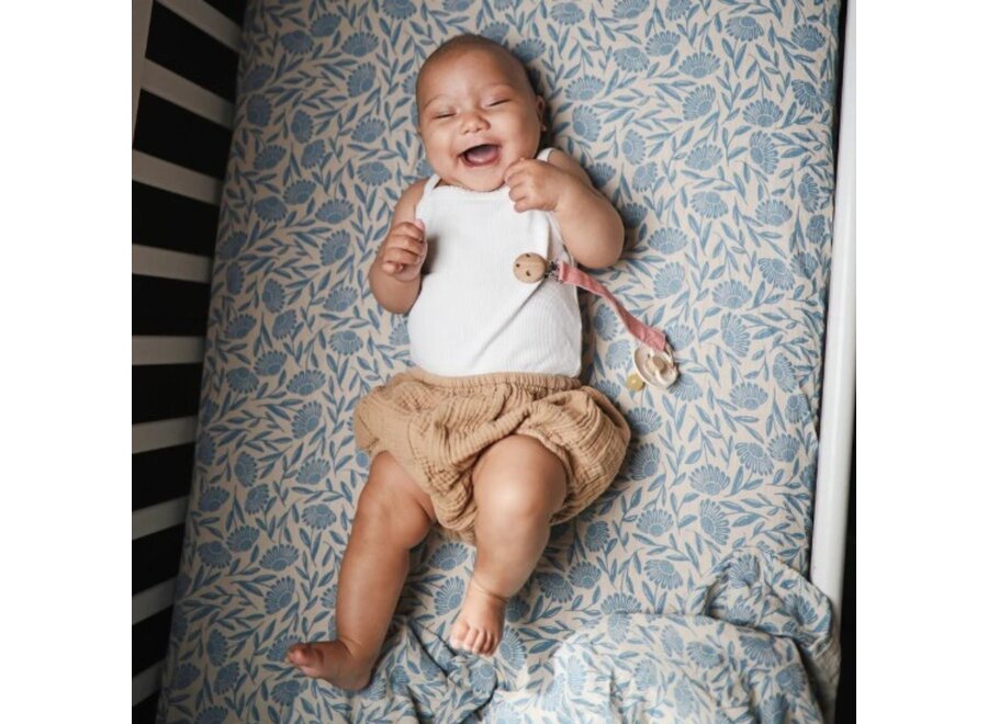 Swaddle muslin - Blue flowers