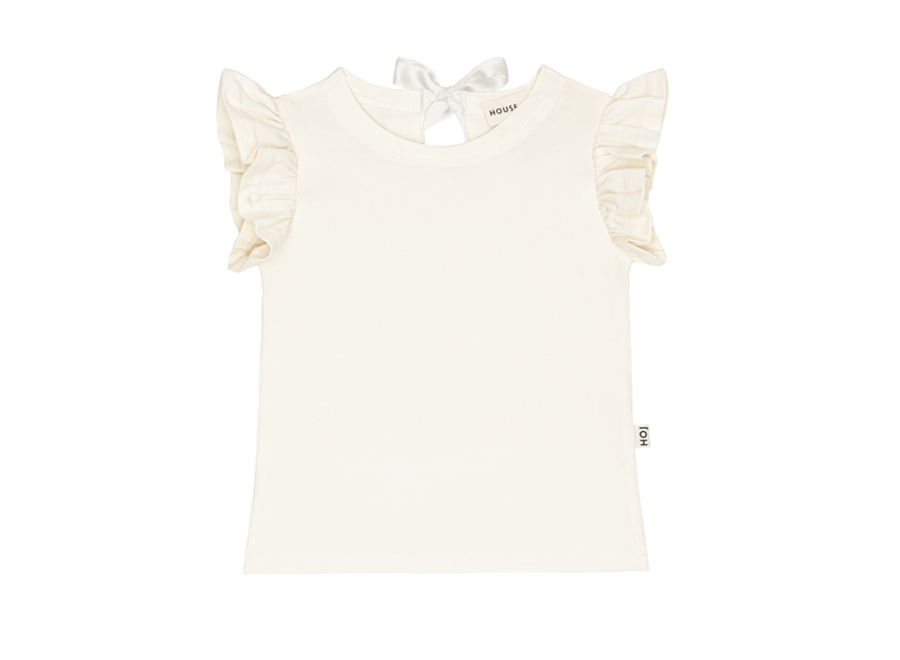 Ruffled tee - Cream