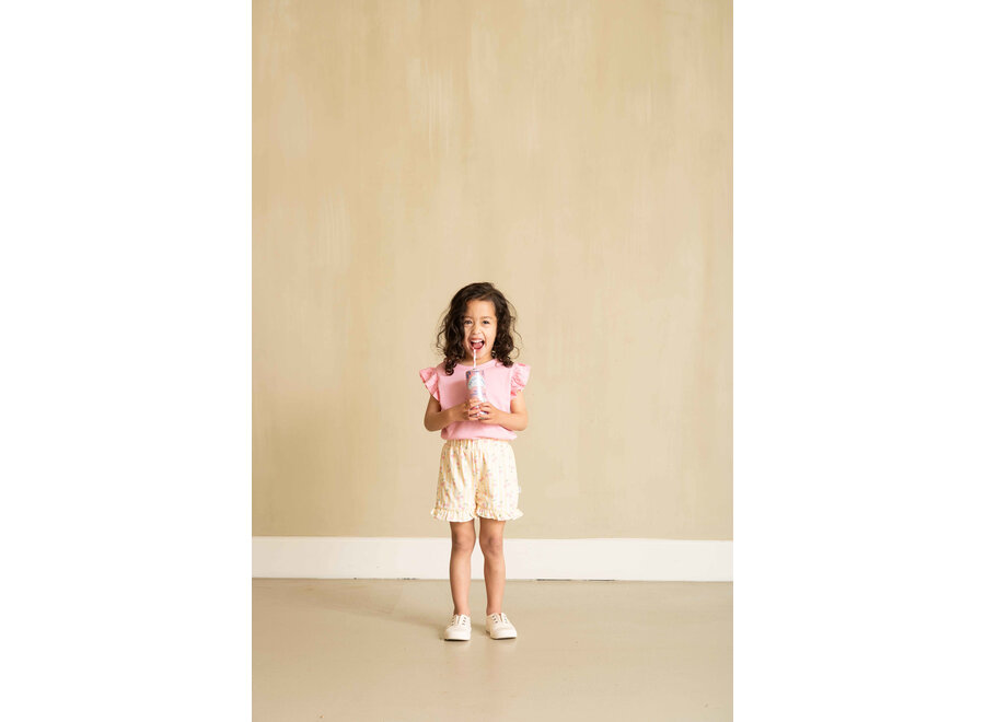 Ruffled tee - Poppy peony