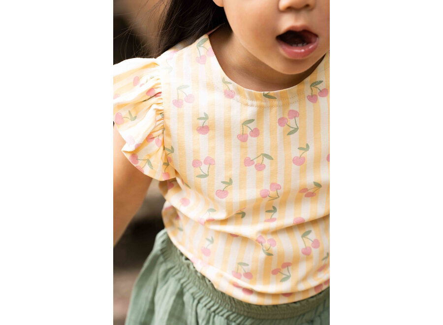 Ruffled tee - Cherry party