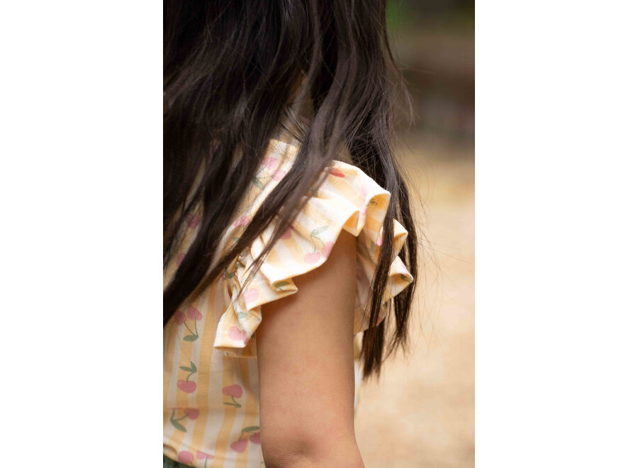 Ruffled tee - Cherry party