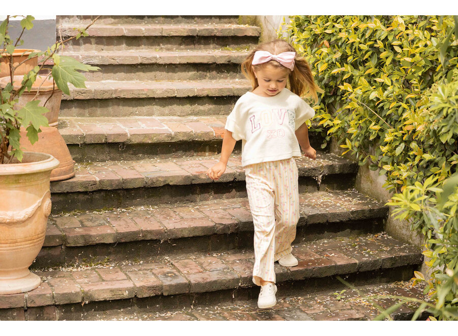 Relaxed tee Love - Cream (terry cotton)