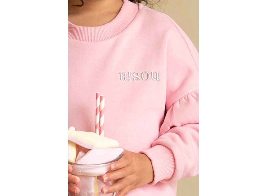 Frill sweatshirt - Poppy peony