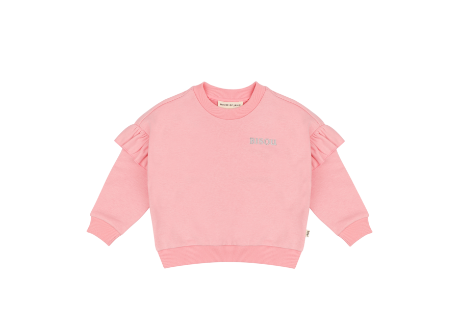 Frill sweatshirt - Poppy peony