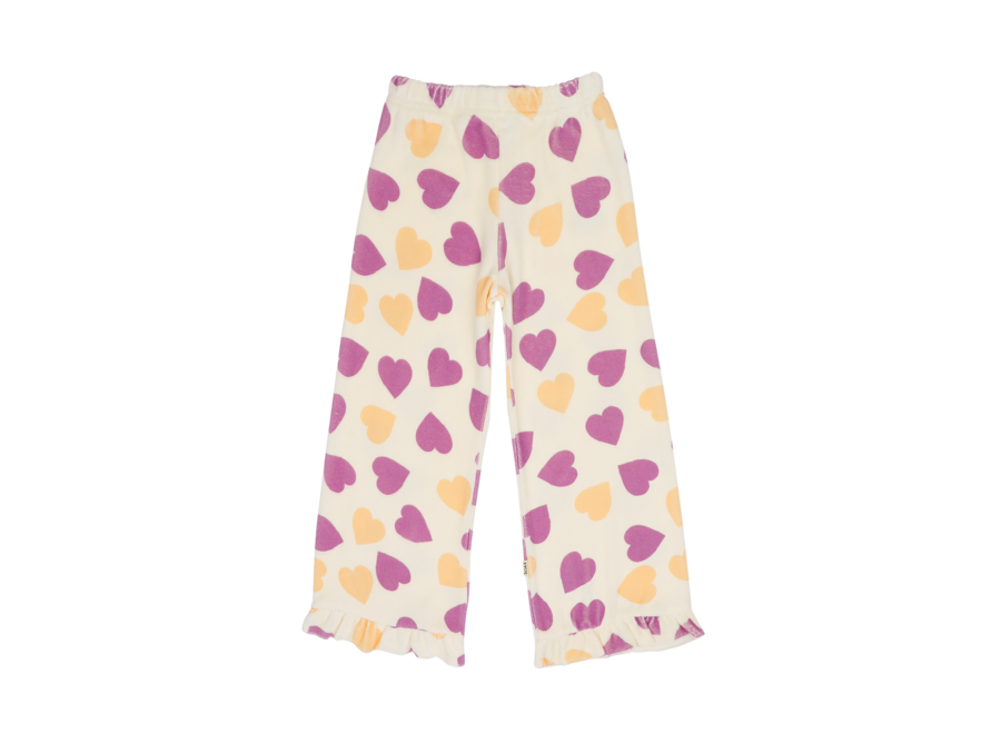 Classic ruffled pants - Happy hearts