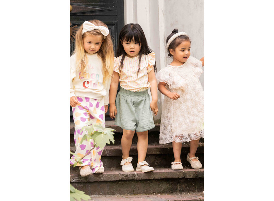 Classic ruffled pants - Happy hearts