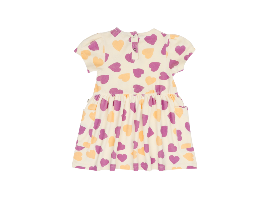 Relaxed pocket dress - Happy hearts