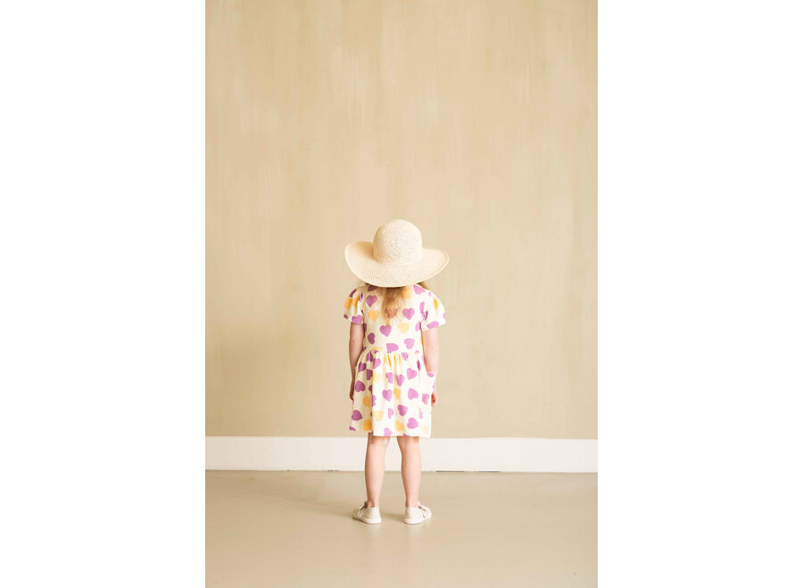 Relaxed pocket dress - Happy hearts