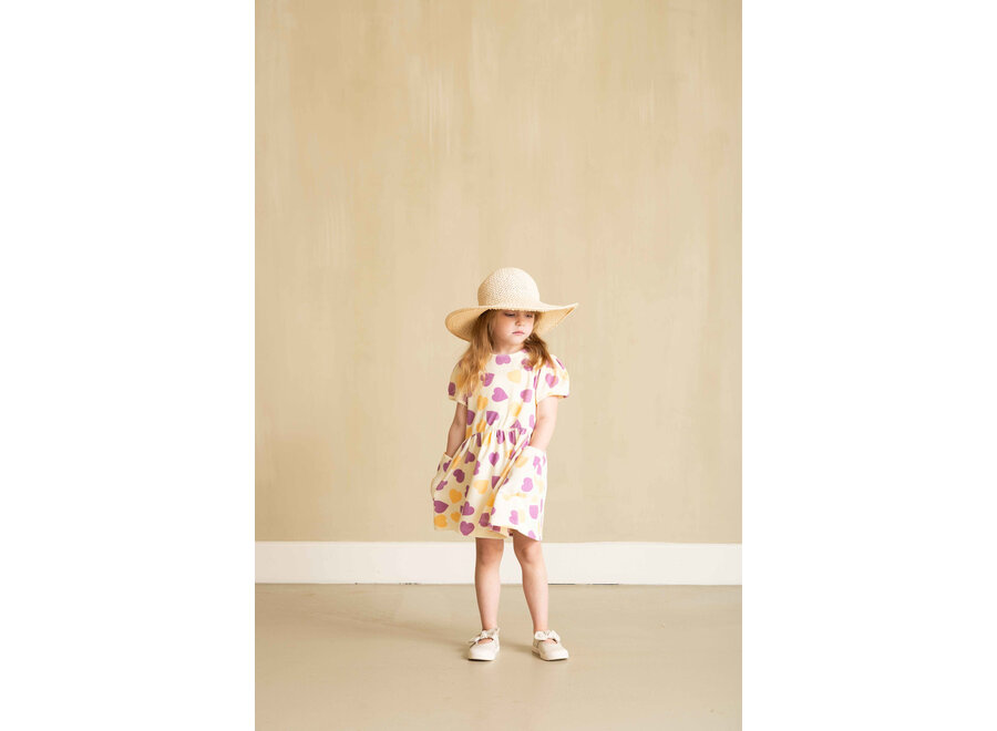 Relaxed pocket dress - Happy hearts