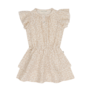 Ruffled layer dress - Beige leopard