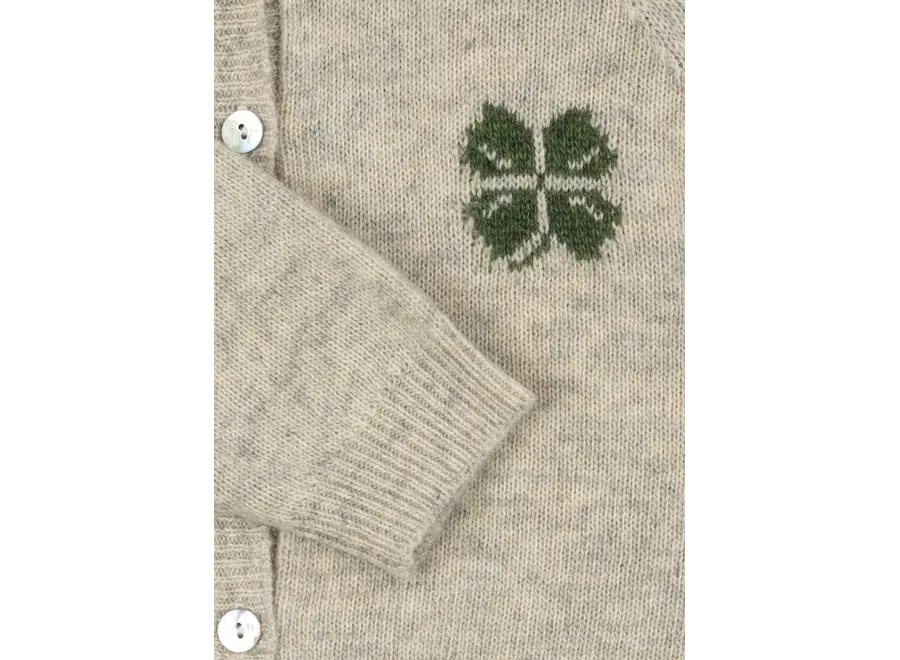 Bill knit cardigan - Off white melange