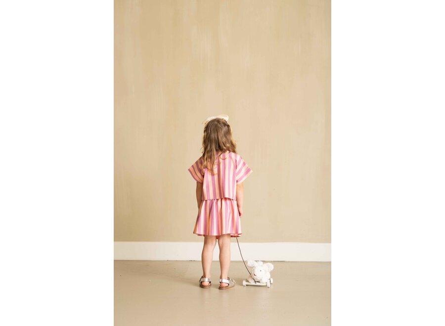 Smocked skirt - Violet Bellini stripes