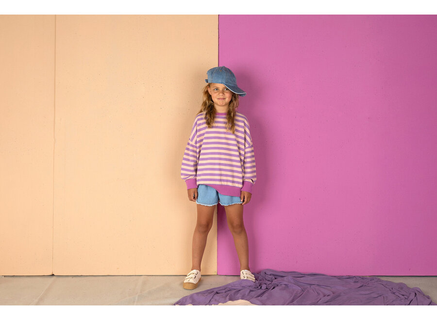 Rel sweater - Iris stripe