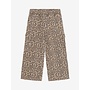Wide cargo pants - Sand shell leopard print