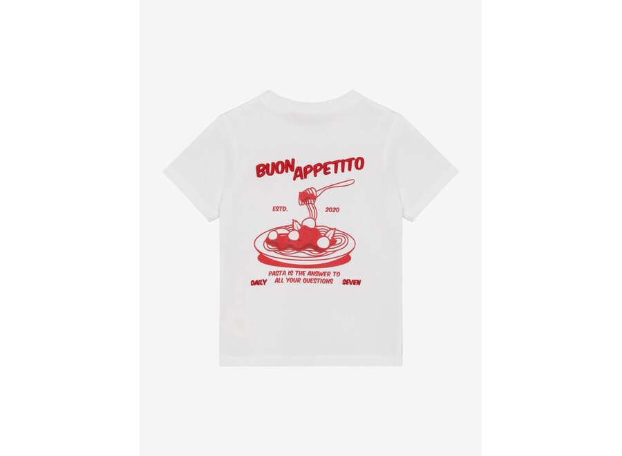 Oversized T-shirt backprint - Buon appetito