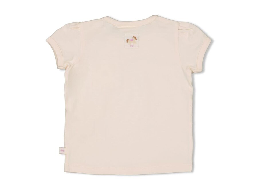 T-shirt met zakje - Flower ranch/ Off white